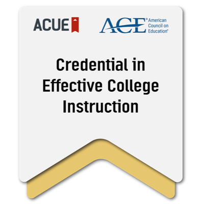 Demiroz - ACUE - Credential in Effective College Instruction - 2021-03-15